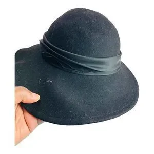 Arlin | Accessories | 257 Vtgarlin Black 00 Wool Felt Hat  display picture 3